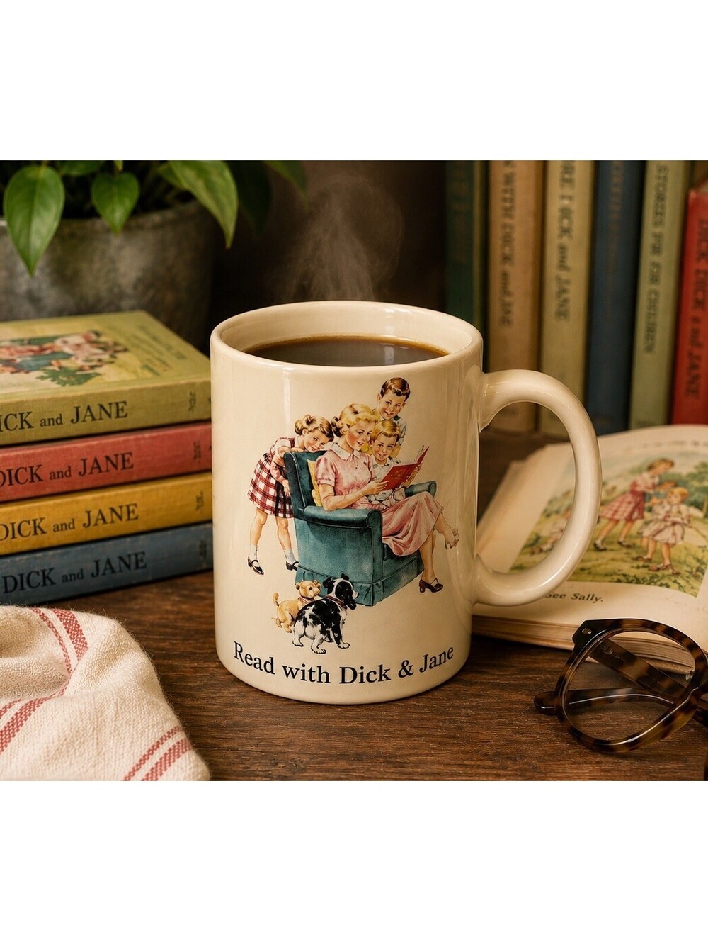 Dick & Jane Commemorative Mug No. 1 Read With Dick & Jane Barnes & Noble